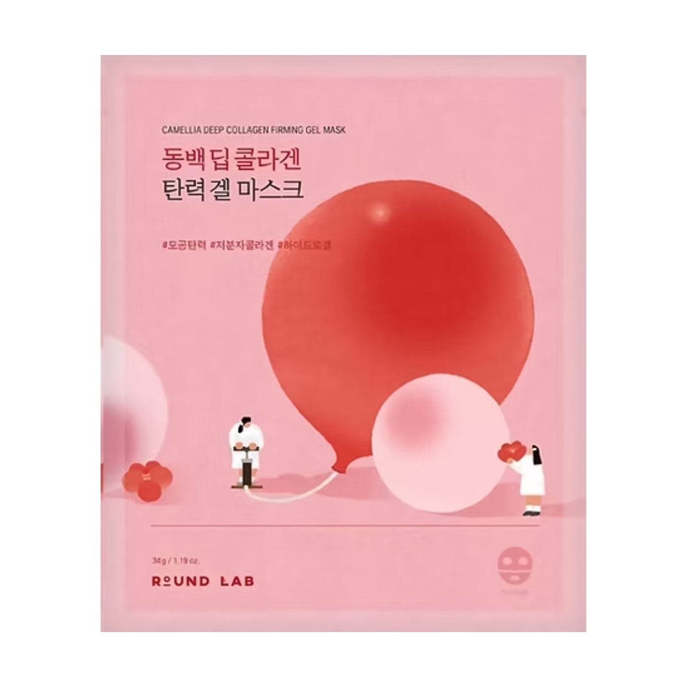 Гелева маска для обличчя Round Lab Camellia Deep Collagen Firming Gel Mask, 34 г